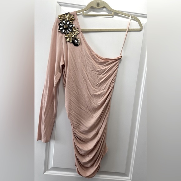 BOSTON PROPER One Shoulder Pink Sequins Top - Picture 1 of 9